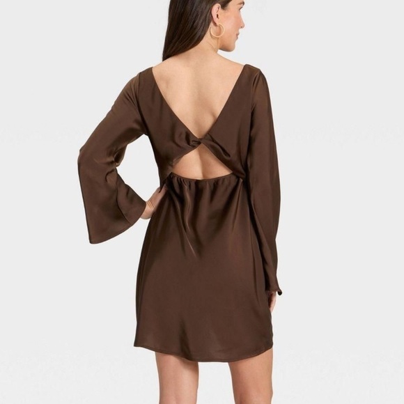 a new day Dresses & Skirts - a new day Chocolate brown Women's Twist Back Dress